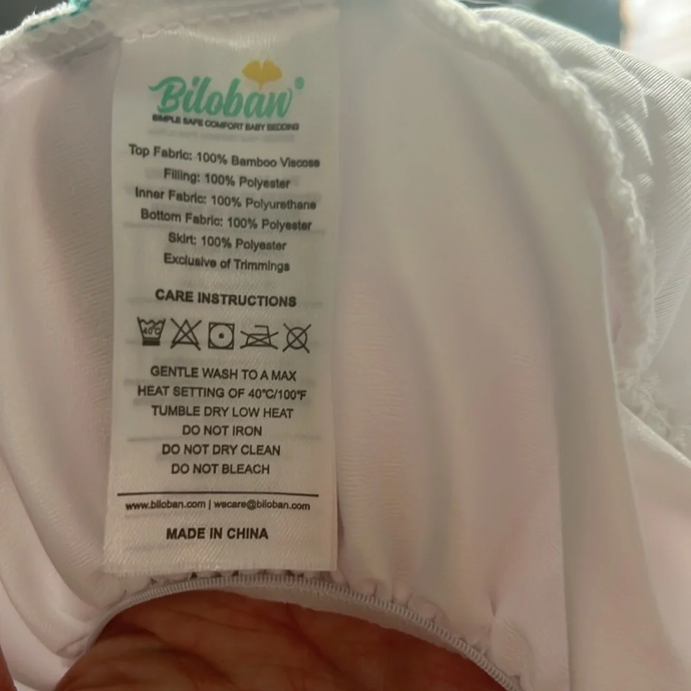 Four bassinet mattress cover protectors - white